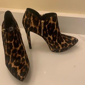 Jessica Simpson cheetah calf hair booties